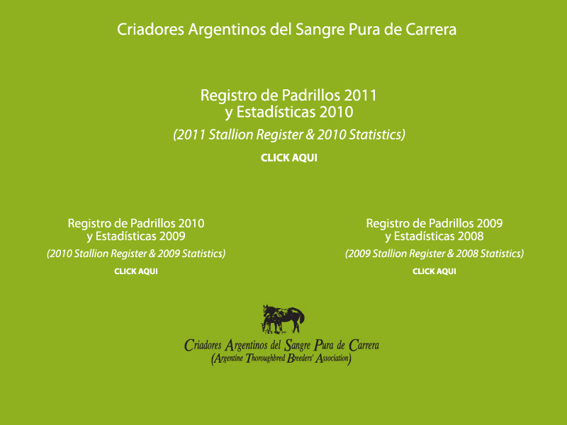 Registro de Padrillos y Estadísticas - Stallion Register & Statistics